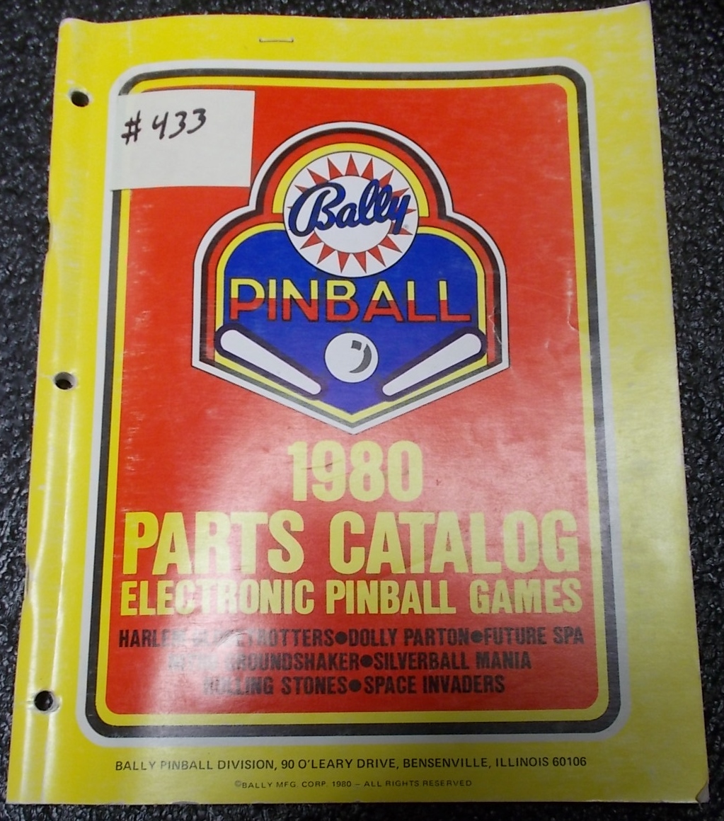 1980 Pinball Machine Game Parts Catalog 433 for sale BALLY FREE